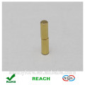 Dia 5x20mm gold coating round magnet